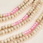 Gepersonaliseerde leuke potlood papier houten kralen badge sleutelkoord ID-kaarthouder met titel en naam terug naar school Waardering verjaardagscadeau voor leraren