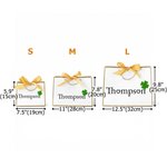 Personalised Four-Leaf Clover Pattern Gift Bag with Name Set of 3 St. Patrick's Day Gift for Family Friends