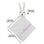 Personalised Healthcare Bunny Knitted Soft Baby Security Blanket with Embroidered Name Birthday Baby Shower Gift for Newborn New Mom