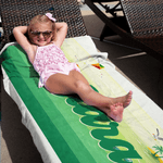 Serviette de plage surdimensionnée à rayures dégradées personnalisée avec nom Cadeau d'anniversaire pour la famille ou un(e) ami(e)