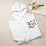 Personalised Multicolor Embroidered Dog Cat Pet Portrait Photo T-shirt Sweatshirt Hoodie with Name Birthday Holiday Gift for Family Friends Pet Lovers