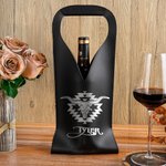 Personalizada occidental de la vaca del cráneo de cuero PU Bolsa de vino con el nombre de la manija de protección de vino Accesorios Aniversario de boda de regalo para el amante del vino