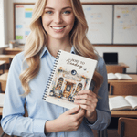 Gepersonaliseerd Boho-geïnspireerd Vintage Boekhandel Bloemenranken Spiraal A5 Notebook met Titel en Tekst Terug naar School Verjaardagscadeau voor Boekenwurmen
