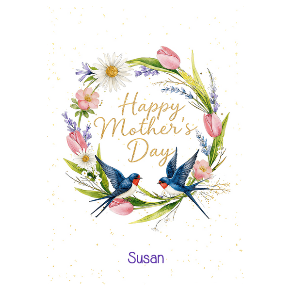 Floral Wreath Mother's Day Ecard