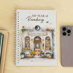 Gepersonaliseerd Boho-geïnspireerd Vintage Boekhandel Bloemenranken Spiraal A5 Notebook met Titel en Tekst Terug naar School Verjaardagscadeau voor Boekenwurmen