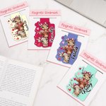Personalised Cute Heart Highland Cow Magnetic Bookmark Clip with Name Daily Use Reading Accessory Birthday Gift for Kid Bookworms