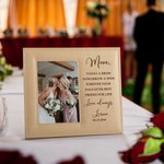 Personalisierte Mutter der Braut Gedicht Leder Fotorahmen mit Folding Stand und Aufhänger Hochzeit Dankeschön Geschenk für Mama