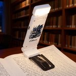 Personalized Vintage Book Floral Dragon LED Rechargeable Light Clip with Name Reading Accessory Daily Use Birthday Gift for Dragon Book Lovers