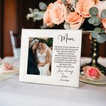 Personalisierte Mutter der Braut Gedicht Leder Fotorahmen mit Folding Stand und Aufhänger Hochzeit Dankeschön Geschenk für Mama
