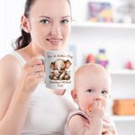 Personalized Our 1st Mother's Day Cute Animal Ceramic Mug with Name and Year First Mother's Day Gift for Mom