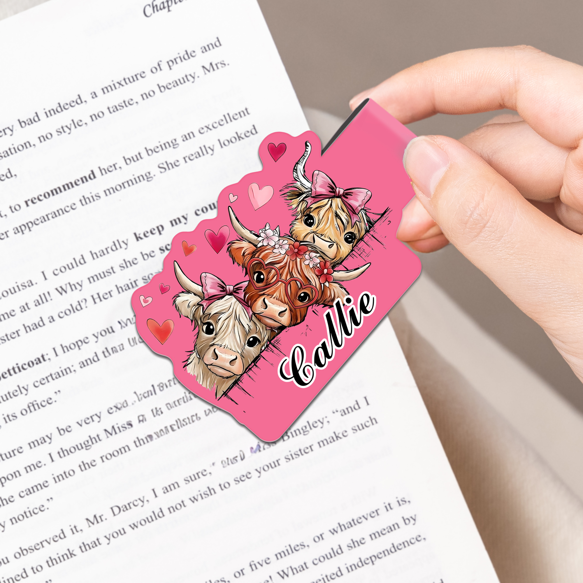 Marque-page magnétique personnalisé avec nom Accessoire de lecture pour usage quotidien Cadeau d'anniversaire pour enfants rats de bibliothèque