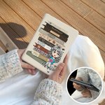 Personalizzato Personaggio dei cartoni animati Retro Books Custodia portatile per Kindle con nome Regalo di compleanno per gli amanti dei libri