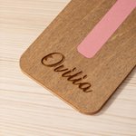 Personalized Ribbon Bow Bible Verse Cross Wooden Bookmark with Engraved Name Birthday Religious Baptism Gift for Family Christians