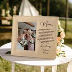Personalisierte Mutter der Braut Gedicht Leder Fotorahmen mit Folding Stand und Aufhänger Hochzeit Dankeschön Geschenk für Mama