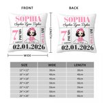 Personalized Cartoon Character Baby Birth Announcement Soft Throw Pillow Cover with Name Home Decor Baby Shower Gift for Newborn New Mom