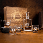 Personalized Viking Runes Whiskey Decanter with Engraved Name Father's Day Birthday Gift for Father Friends Bartenders