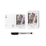 Set de cartes à jouer personnalisés avec nom date et design de photo ou motif - Cadeau de mariage Saint-Vlentin fête pour couple famille