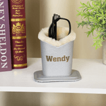 Personalized Minimalist Name PU Leather Glasses Holder with Plush Lining Office Mother's Day Birthday Gift for Adults Students