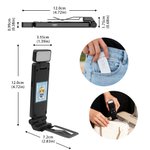 Personalized Striped Stamp Cartoon Reading Character LED Rechargeable Light Clip with Name Birthday Gift for Book Lovers Bookworms