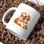 Personalized Our 1st Mother's Day Cute Animal Ceramic Mug with Name and Year First Mother's Day Gift for Mom