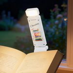 Personalized Book Pile Flower LED Rechargeable Light Clip Bookmark Set with Name Reading Accessories Birthday Gift for Book Lovers Friends
