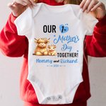 Gepersonaliseerd Schattig Giraffe Fantasie Eenhoorn Dierenontwerp 100% Katoenen T-shirt Baby Rompertje met Naam 1e Moederdag Verjaardagscadeau voor Baby Mama