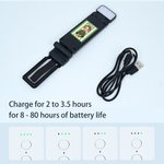 Personalized Striped Stamp Cartoon Reading Character LED Rechargeable Light Clip with Name Birthday Gift for Book Lovers Bookworms