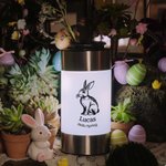 Personalized Cartoon Bunny Solar Garden Light with Name and Blessing Message Garden Decoration Easter Gift for Kids Family