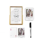 Set de cartes à jouer personnalisés avec nom date et design de photo ou motif - Cadeau de mariage Saint-Vlentin fête pour couple famille