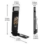 Personalized Vintage Book Floral Dragon LED Rechargeable Light Clip with Name Reading Accessory Daily Use Birthday Gift for Dragon Book Lovers