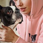 Personalizzato ricamato Cartoon Dog Cat Avatar Photo T-shirt Felpa con cappuccio con nome Memorial Sympathy Loss of Pet Regalo per chi ama gli animali domestici