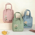 Personalized Birth Flower PU Leather Handheld Makeup Bag with Name Birthday Anniversary Gift for Women