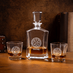 Personalized Viking Runes Whiskey Decanter with Engraved Name Father's Day Birthday Gift for Father Friends Bartenders