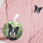 Personalizzato ricamato Cartoon Dog Cat Avatar Photo T-shirt Felpa con cappuccio con nome Memorial Sympathy Loss of Pet Regalo per chi ama gli animali domestici