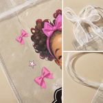 Personalized Cute Cartoon African Girl Clear Gift Bag with Name Birthday Gift for Kids