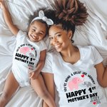 Personnalisé You're Doing A Great Job Cute Elephant 100% Cotton T-shirt Baby Bodysuit Bib with Name Happy 1st Mother's Day Birthday Gift for Baby Mom