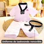 Oso de peluche personalizado con uniforme de taekwondo regalo especial de cumpleaños para niños o para amantes del taekwondo