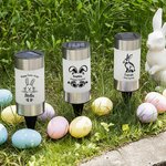 Personalized Cartoon Bunny Solar Garden Light with Name and Blessing Message Garden Decoration Easter Gift for Kids Family