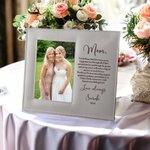 Personalisierte Mutter der Braut Gedicht Leder Fotorahmen mit Folding Stand und Aufhänger Hochzeit Dankeschön Geschenk für Mama