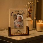 Personalized Photo Acrylic LED Night Light with Name and Wooden Base Home Decor Sympathy Gift for Family Friends