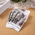 Set de cartes à jouer personnalisés avec nom date et design de photo ou motif - Cadeau de mariage Saint-Vlentin fête pour couple famille