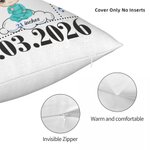 Personalized Cartoon Character Baby Birth Announcement Soft Throw Pillow Cover with Name Home Decor Baby Shower Gift for Newborn New Mom