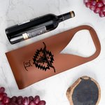 Personalizada occidental de la vaca del cráneo de cuero PU Bolsa de vino con el nombre de la manija de protección de vino Accesorios Aniversario de boda de regalo para el amante del vino