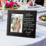 Personalisierte Mutter der Braut Gedicht Leder Fotorahmen mit Folding Stand und Aufhänger Hochzeit Dankeschön Geschenk für Mama