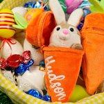 Jouet en peluche 100 % coton personnalisé avec nom - En forme de petit lapin caché dans une carotte zippée - Cadeau Pâques anniversaire pour enfants