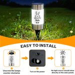 Personalized Cartoon Bunny Solar Garden Light with Name and Blessing Message Garden Decoration Easter Gift for Kids Family