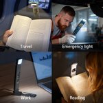 Personalized Vintage Book Floral Dragon LED Rechargeable Light Clip with Name Reading Accessory Daily Use Birthday Gift for Dragon Book Lovers