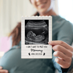 Personalized Baby Ultrasound Photo Building Block Puzzle with Name Date and Text Mother's Day Gift for Expecting Moms Mothers