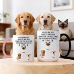 Personalized 1-3 Pet Photos Paw Print 11 oz 15 oz Ceramic Mug with Names Daily Use Birthday Gift for Pet Owner Lover