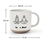 Personalisierte 355 ml Keramiktasse im Linienstil mit Personen- oder Haustier-Motiv und Namen Geschenk für Tierliebhaber Freunde Familie